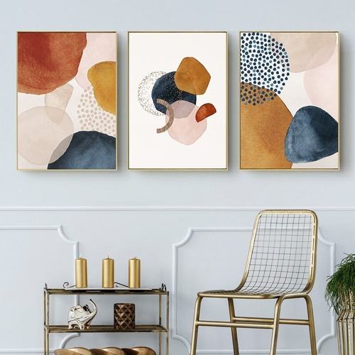 Imagen 3 de 8 de Cuadros Nórdico Trípticos-decorativo N°37- Super Oferta