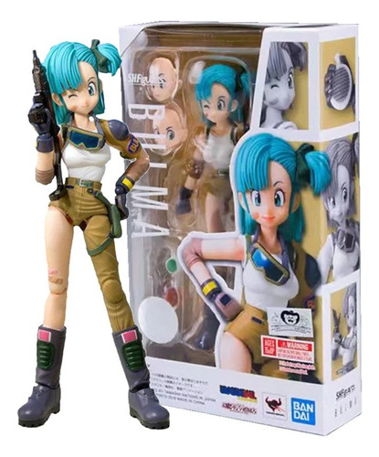 Figura De Acción Shf Dragon Ball Bulma, Modelo Articulado