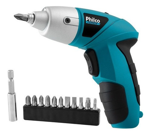 Chave De Fenda Sem Fio Philco Ppf01 4.8v Azul