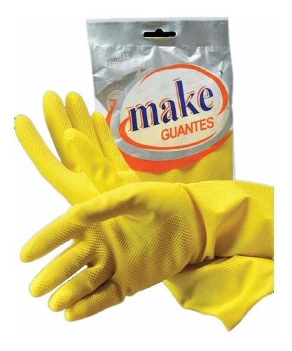 Guantes Latex Afelpados Make / Mayorista / 12 Pares