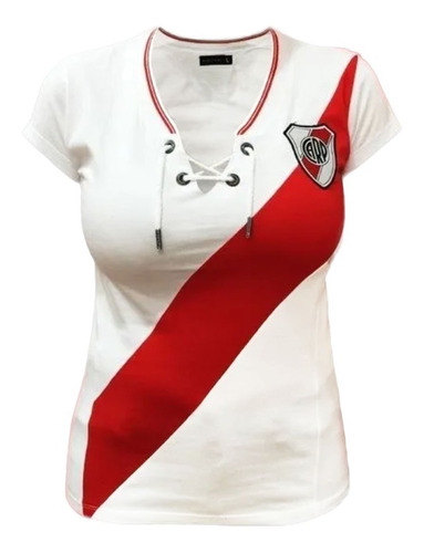 Imagen 1 de 5 de Remera Vintage River Plate Mujer Con Licencia Oficial