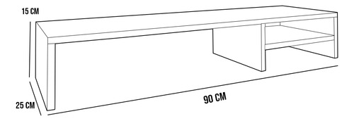 Suporte Para Monitor Stand Home Office Lap 90cm Amadeirado