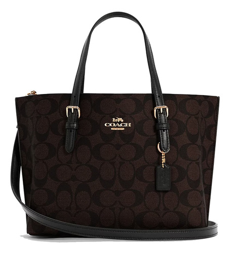 Bolsa Coach Original Mini Tote Mollie 25 In Signature Brown