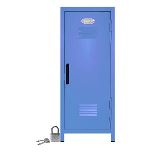 Mini Locker Con Cerradura Y Llave Pastel Azul 1075 Alto