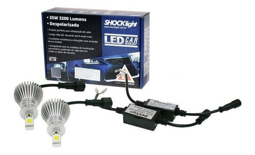 Kit Lâmpada Shocklight Led Headlight H3 3200lm 6000k