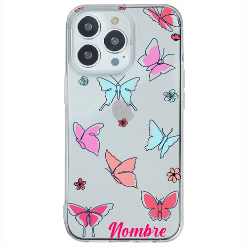 Funda Para iPhone Mariposas Personalizada Nombre