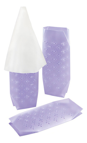 3 Bases Soportes Para Rellenar Mangas Pasteleras Wilton Color Morado