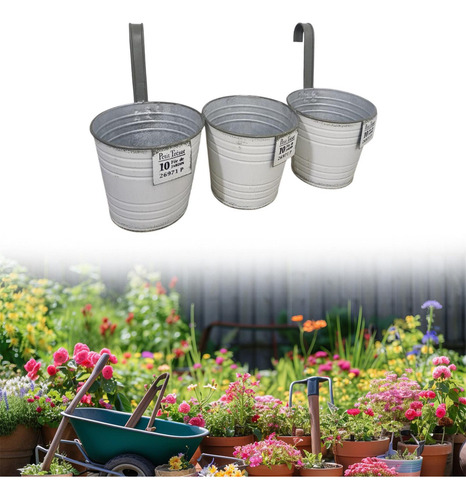 Macetas Colgantes Para Flores, Cesta De Hierro Para Regalo,