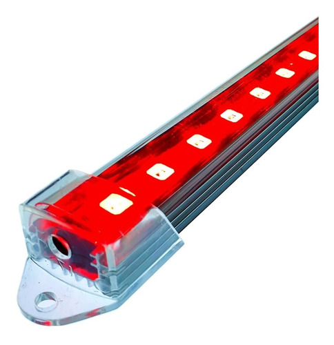 Luminária Led Vermelho 50cm Sem Fonte P/ Aquário 12V