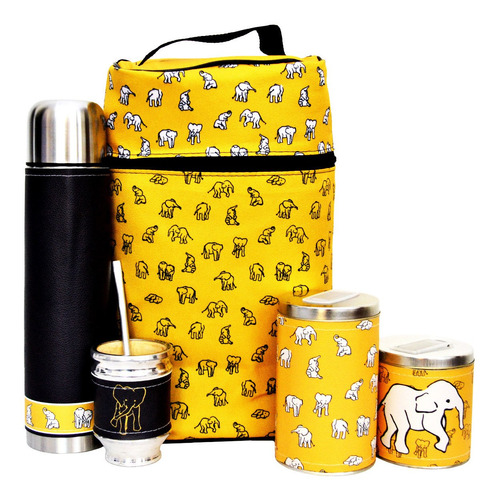 Imagen 1 de 9 de Juego De Mate Equipo De Mate Completo Mochilero Elefantes