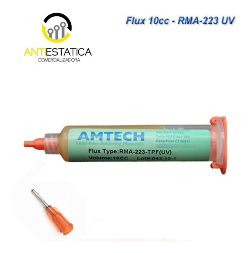 Pasta Flux Jeringa Amtech-223 De 10cc C/punta Metalizada