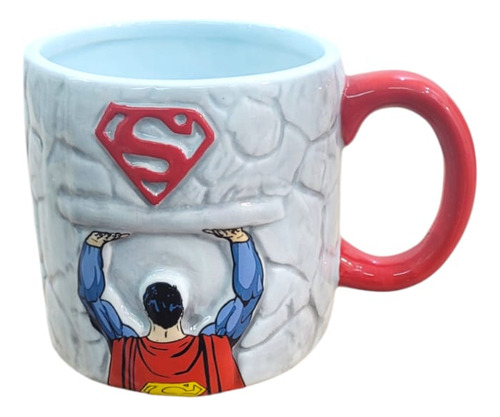 Caneca Super Homem Man Of Steel Superman Clube Comix Geek Cor Água