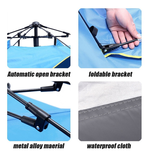 Carpa Toldo Automática 1-2 Personas Térmica Mosquitero -