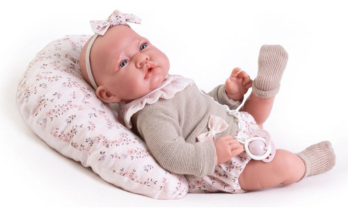 Muñeca Tipo Reborn Antonio Juan - Bebé Nacida Cojin 40 Cm
