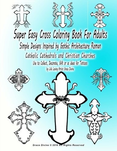 Super Easy Cross Coloring Book For Adults Simple Designs Ins