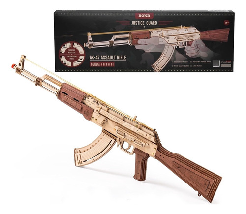 Puzzle Rifle De Madera Armable Ak-46 - Rokr