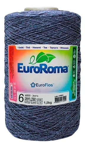 Barbante Euroroma 1,8kg N6 Eurofios 3 Unidades Jeans