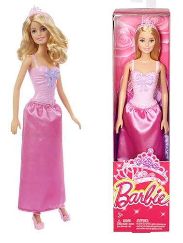 Muñeca Barbie Princesa Con Corona Y Vestido De Gala