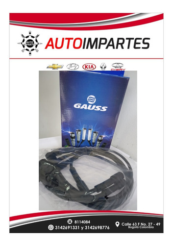 Cables Bujia Corsa/ Spark/ Renault Logan Gauss.