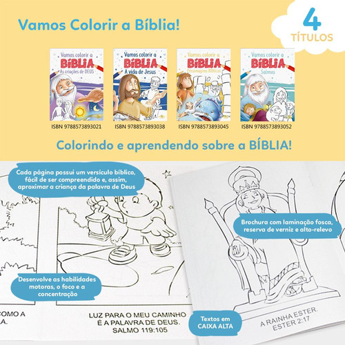 Vamos Colorir A Bíblia: Criações De Deus, As, De Cristina Marques. Editora Sbn, Capa Mole Em Português