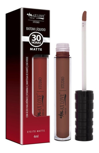 Max Love - Batom Líquido Matte 30 Horas 4ml Acabamento Fosco Cor 614