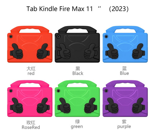 Capa Azul À Prova De Choque Para Amazon Fire Max 11 2023