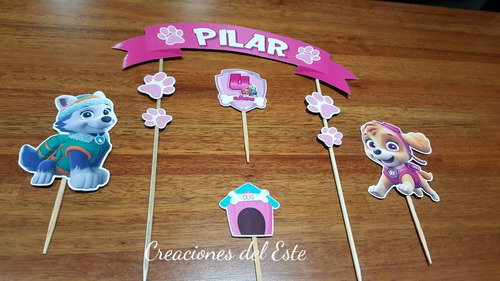 Imagen 1 de 6 de Cake Topper Personalizado Paw