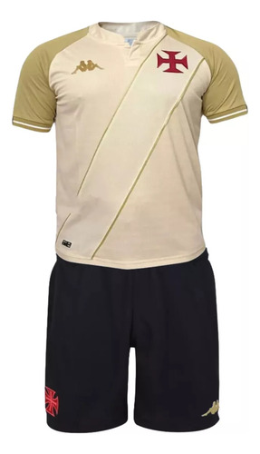Camisa Infantil Vasco Of.3 24/25 Torcedor - Bege