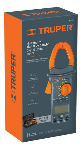 Imagen 2 de 4 de Multimetro Digital Ind. 600 V Gancho Truper 10404