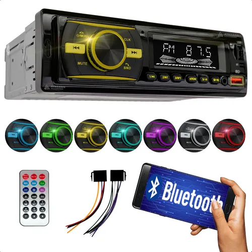 comprar Radio Automotivo Mp3 Bluetooth Usb Comando Voz 4x50w Rms