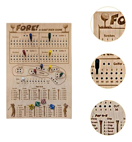 Juego De Mesa De Dados De Golf, Juego De Golf Familiar
