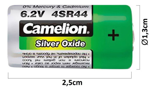 Pila 4sr44 6 Volts 544 Px28 Ks28 2cr1/3n Oxido De Plata X1u.