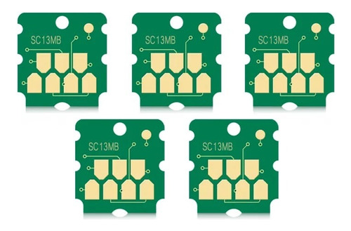 5 Chips Caja Mantenimiento Epson F570 F571 C13s210057 Sc13mb