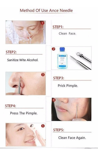 12u Extractor Removedor Acne Espinillas Limpia Comedon 12cm