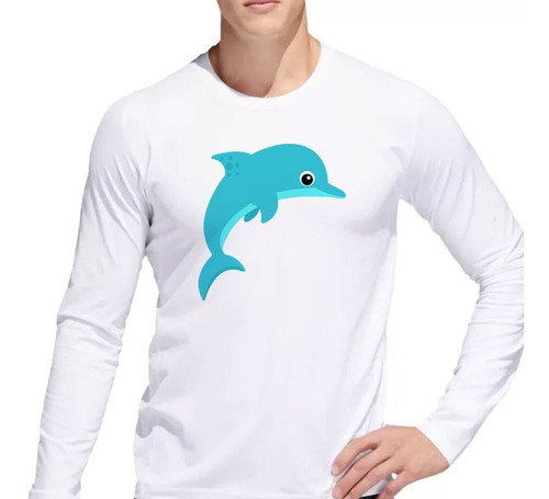 Remera De Hombre Delfin Mar Oceano Turquesa Ml