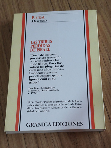Las Tribus Perdidas De Israel-tudor Parfitt ( Editgranica) (Usado)