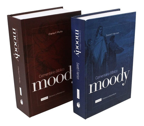 Kit 2 Livros Comentário Bíblico Moody Vol.1 E Vol.2 Completo