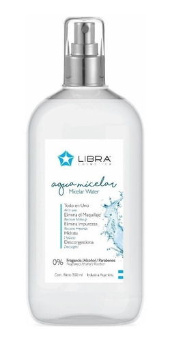 Agua Micelar Hidratante Descongestiva Sin Alcohol X250 Libra