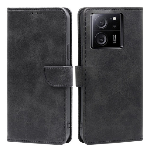 Capa De Couro Textura Bezerro Para Xiaomi Redmi K60 Ultra