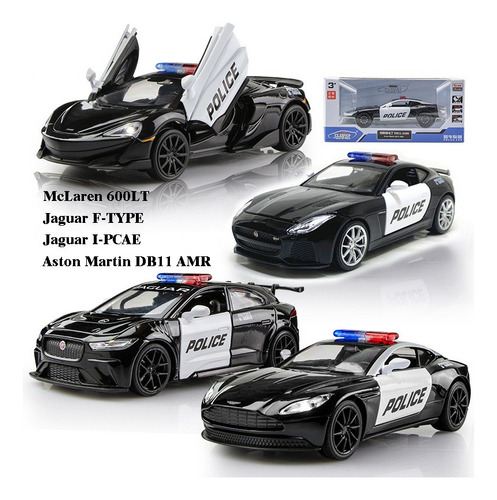 Aston Martin Db11 Amr Miniatura Metal Coches De Policía 1:32