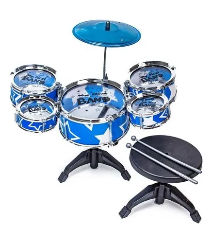 Bateria Musical Drum 5 Tambores Band My First