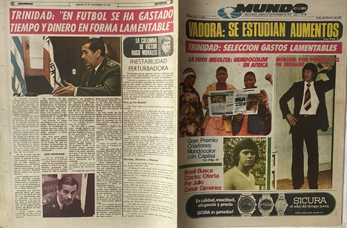 Mundocolor Nº 29 Diario, Nov 1976, Monzón En Uruguay, Ex4