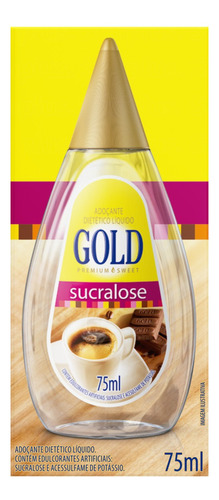 Adoçante Líquido Sucralose Gold Premium Sweet Caixa 75ml