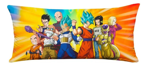 Pack Dragon Ball Súper Colcha Sábana Almohada Matrimonial Naranja Dragon Ball Súper