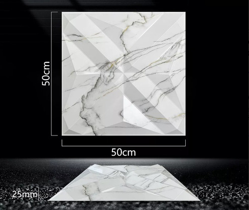 16pcs Panel Decorativo Pvc 3d Marmol Mod153 4m2 + Cinta Mármol Mármol