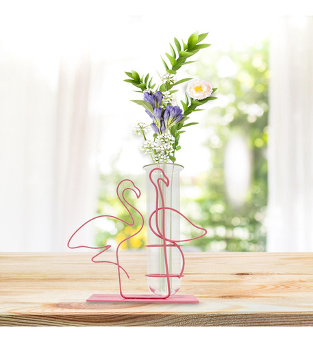 Florero De Tubo De Ensayo Hidropónico, Florero Flamenco