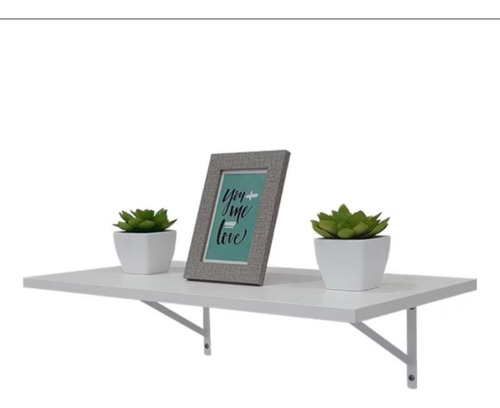 Mdf Prateleira 30x25cm Com Mão Francesa Branco Decoração