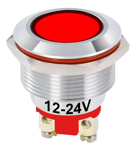 Luz Piloto Metal 22mm Panel Color Ip65 12-24v Borne [ Max ]