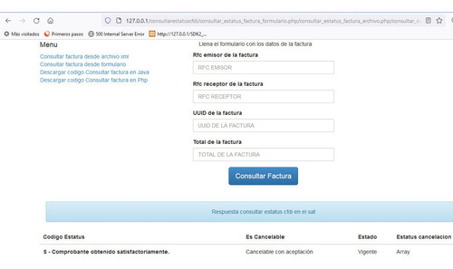 Consultar Factura En El Sat Estatus Cfdi Php Codigo Fuente