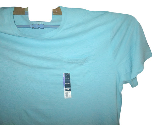 Camiseta Azul Claro Casual Cuello Redondo Talla 2xl George